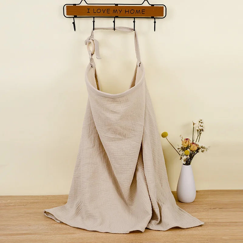 Couverture d’allaitement en mousseline – coton respirant & léger