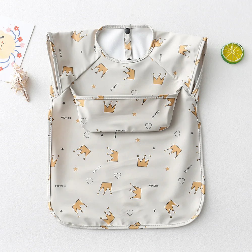 Bavoir bébé imperméable sans manches – Ultra doux, léger et facile à nettoyer