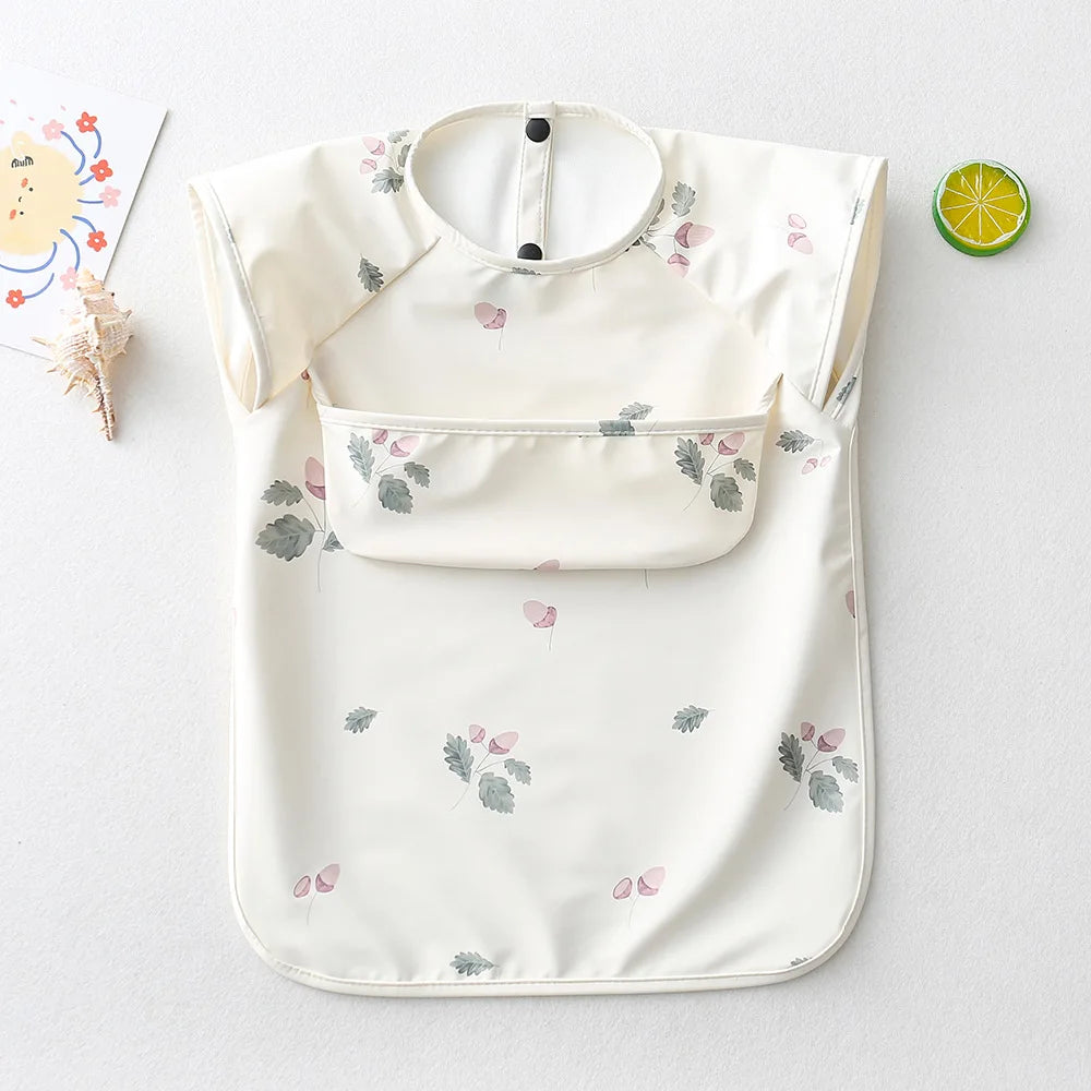 Bavoir bébé imperméable sans manches – Ultra doux, léger et facile à nettoyer