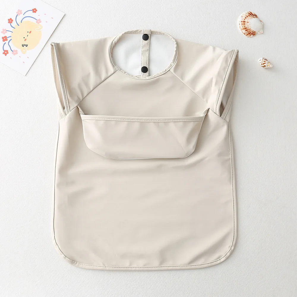 Bavoir bébé imperméable sans manches – Ultra doux, léger et facile à nettoyer