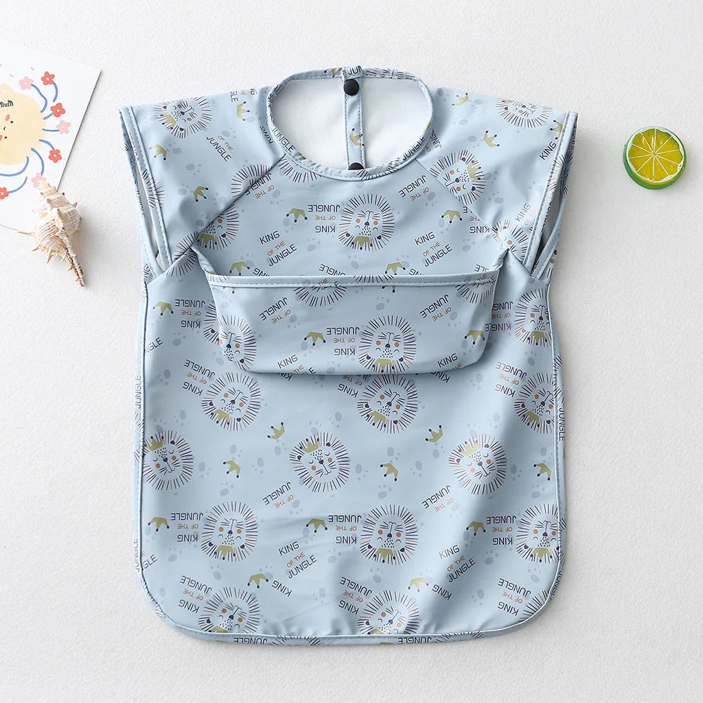 Bavoir bébé imperméable sans manches – Ultra doux, léger et facile à nettoyer