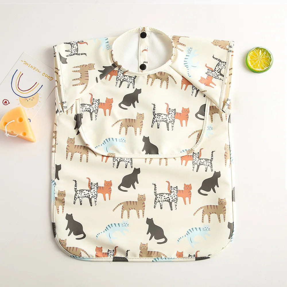 Bavoir bébé imperméable sans manches – Ultra doux, léger et facile à nettoyer