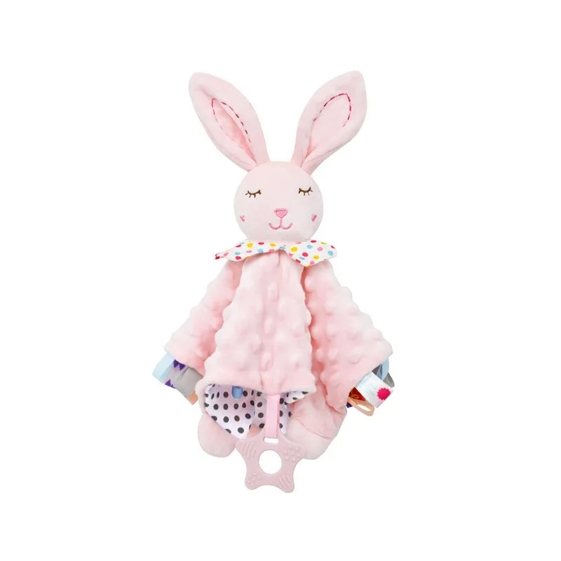 Doudou hochet pour bébé – éléphant en tissu doux apaisant