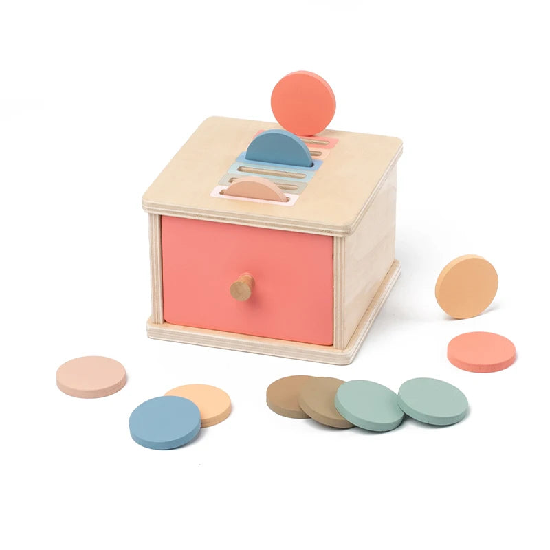 Boîte d’activités Montessori en bois – Formes, couleurs et motricité fine