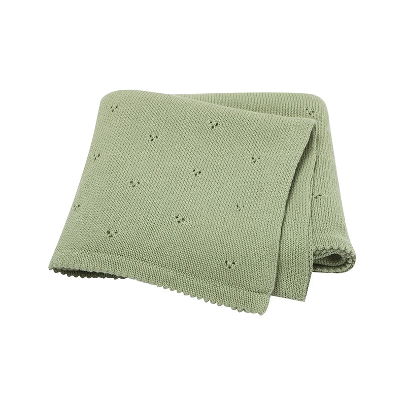 Couverture bébé en coton doux – tricot respirant