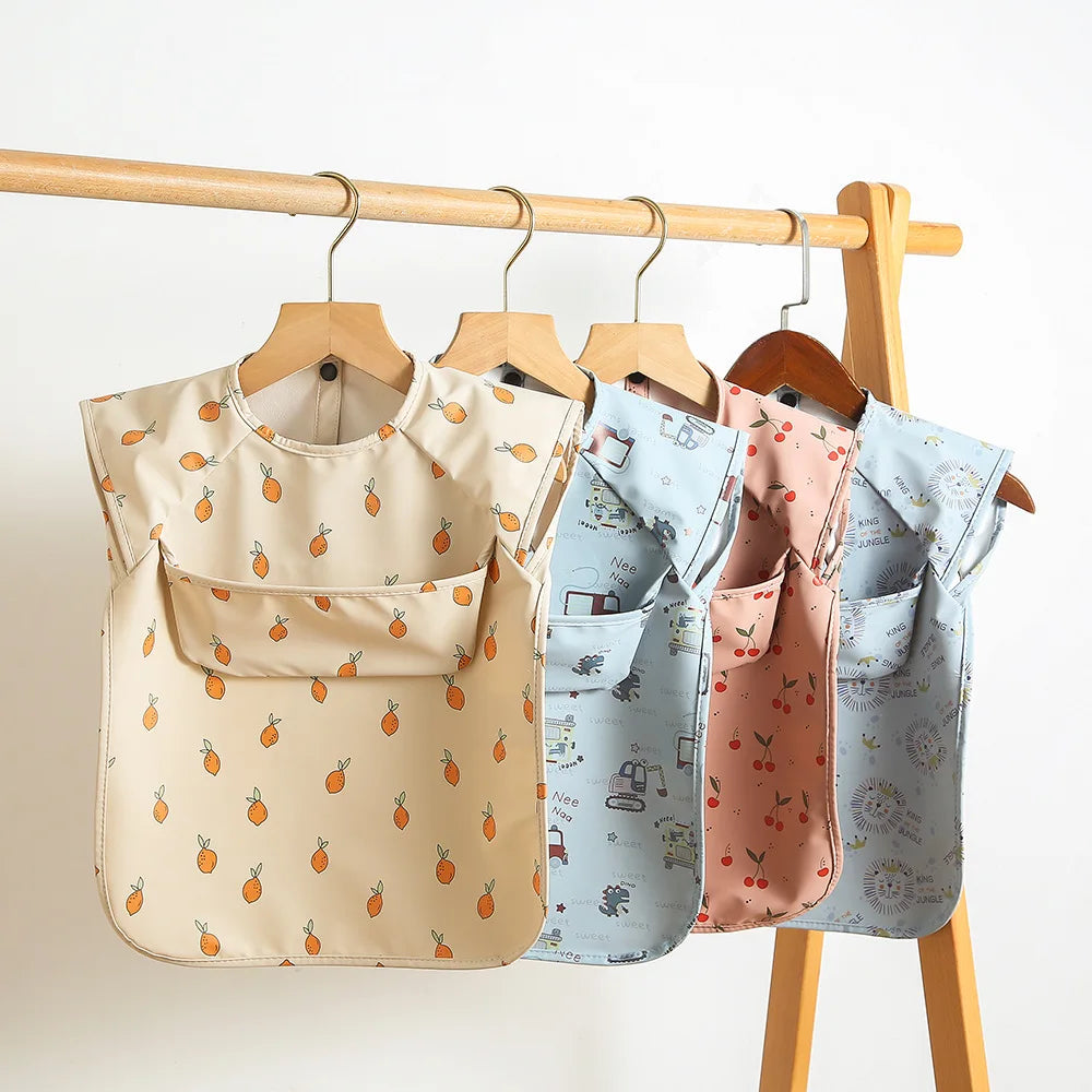 Bavoir bébé imperméable sans manches – Ultra doux, léger et facile à nettoyer