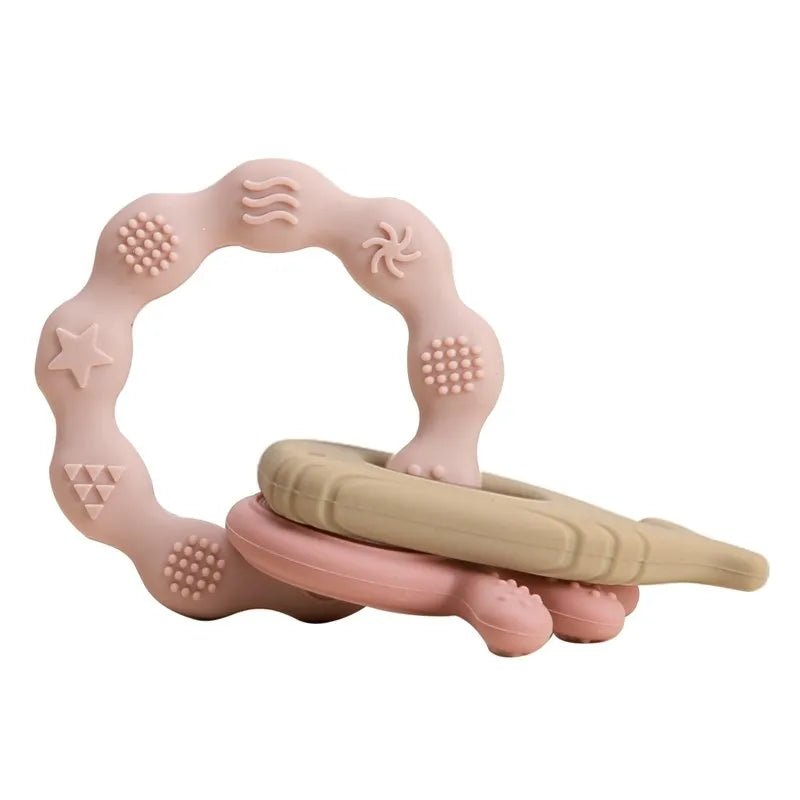 Hochet de dentition en silicone – jouet sensoriel pour bébé