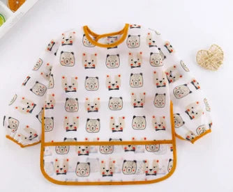 Bavoir imperméable à manches longues – Bébé & enfant (6 mois à 6 ans) | Repas & activités artistiques