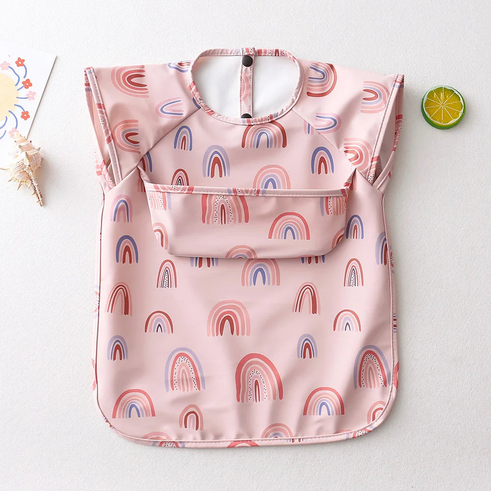 Bavoir bébé imperméable sans manches – Ultra doux, léger et facile à nettoyer