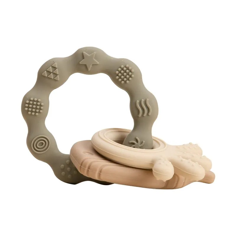 Hochet de dentition en silicone – jouet sensoriel pour bébé