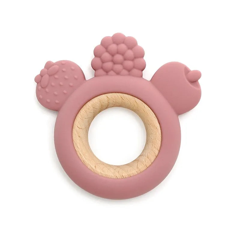 Hochet de dentition en silicone – jouet sensoriel pour bébé