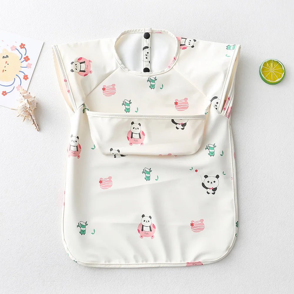 Bavoir bébé imperméable sans manches – Ultra doux, léger et facile à nettoyer