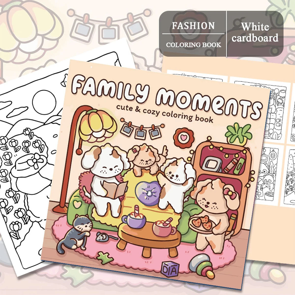 Livre de coloriage Famille – Moments tendres à colorier | Activité parent-enfant, détente, créativité à la maison