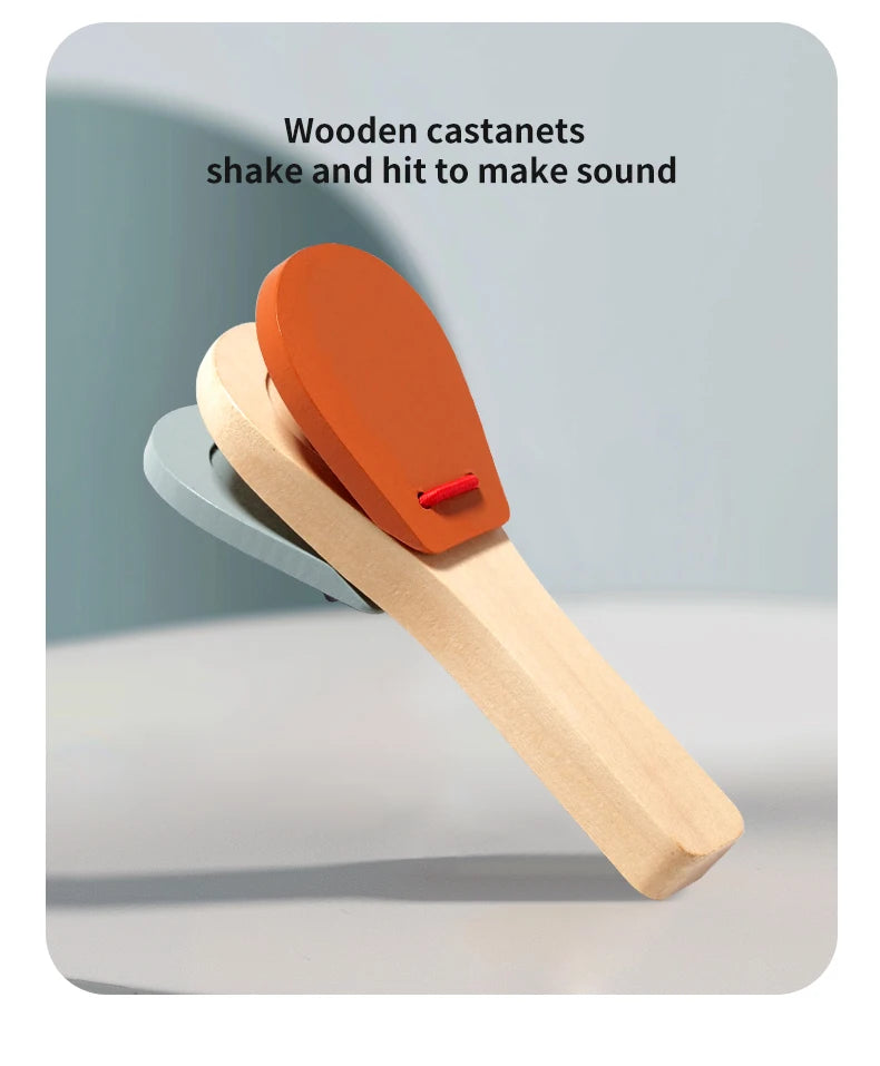 Jouet musical Montessori – Instruments en bois naturel