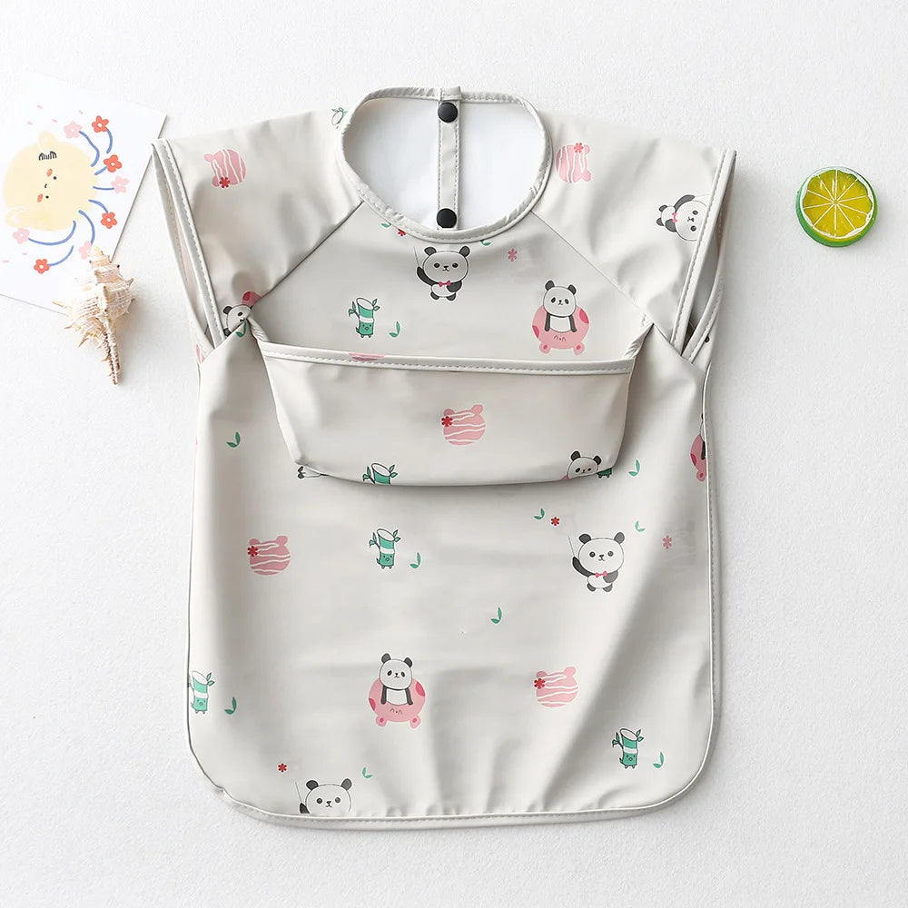 Bavoir bébé imperméable sans manches – Ultra doux, léger et facile à nettoyer