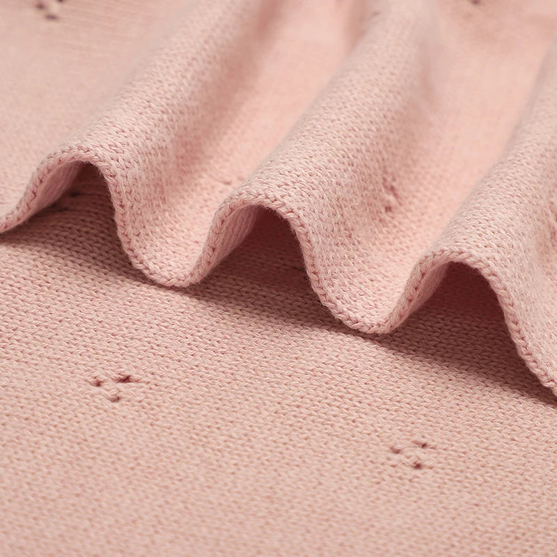 Couverture bébé en coton doux – tricot respirant