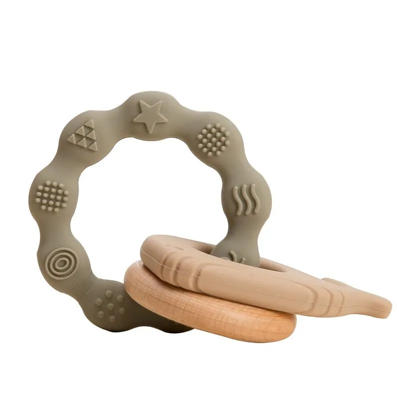 Hochet de dentition en silicone – jouet sensoriel pour bébé