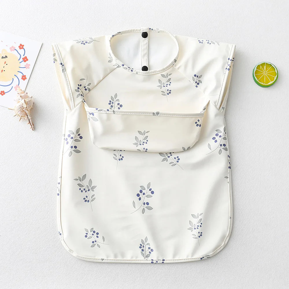 Bavoir bébé imperméable sans manches – Ultra doux, léger et facile à nettoyer