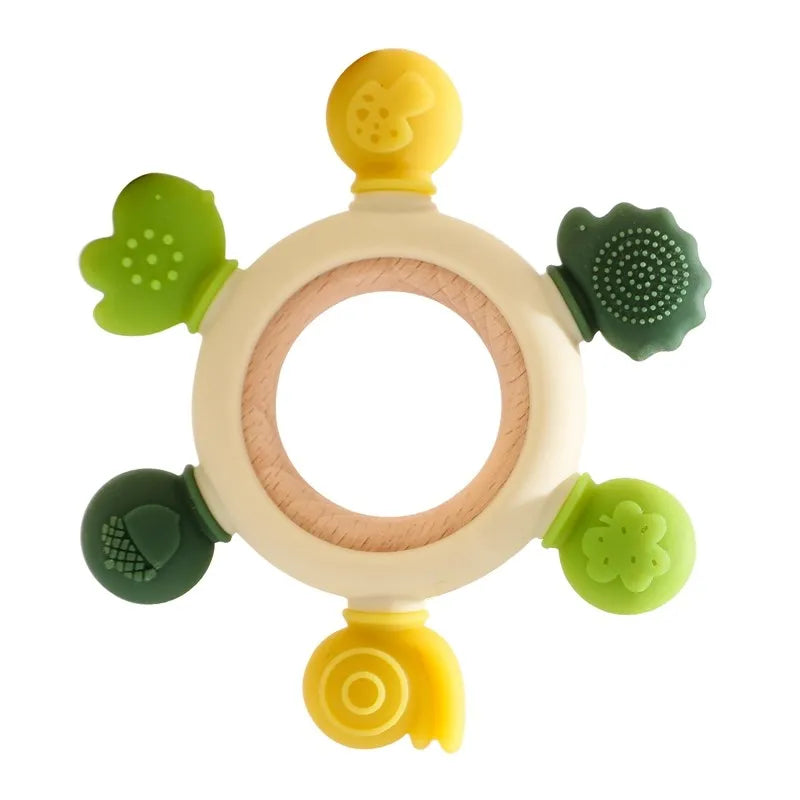Hochet de dentition en silicone – jouet sensoriel pour bébé