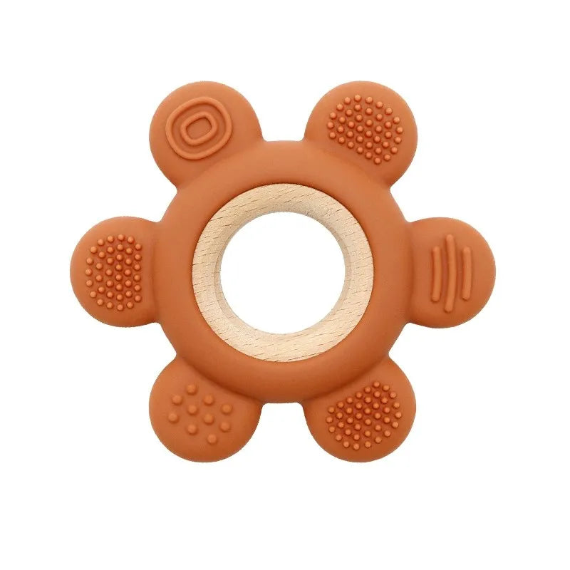 Hochet de dentition en silicone – jouet sensoriel pour bébé