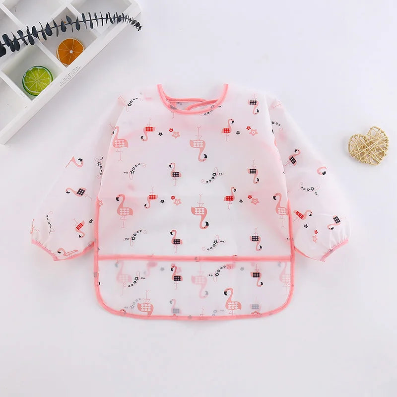 Bavoir imperméable à manches longues – Bébé & enfant (6 mois à 6 ans) | Repas & activités artistiques
