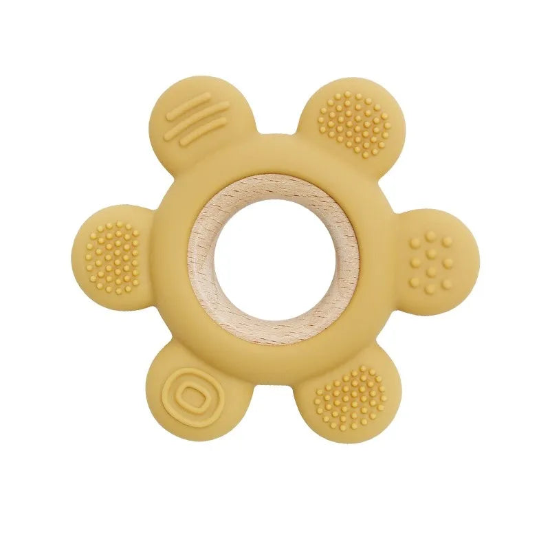 Hochet de dentition en silicone – jouet sensoriel pour bébé