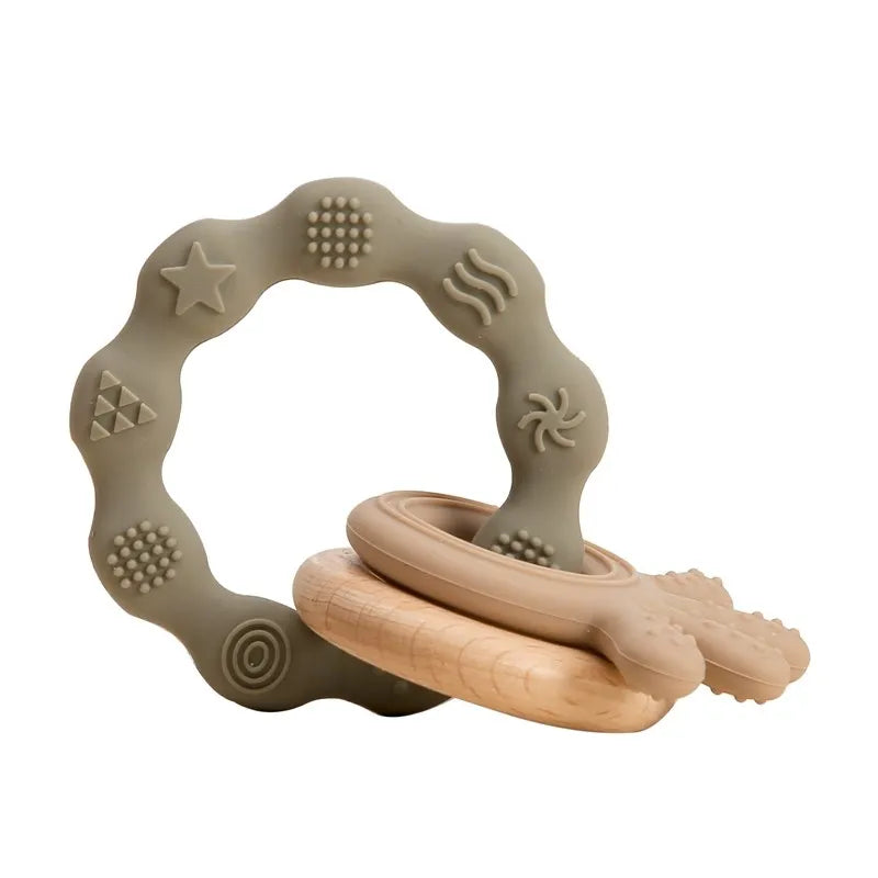 Hochet de dentition en silicone – jouet sensoriel pour bébé