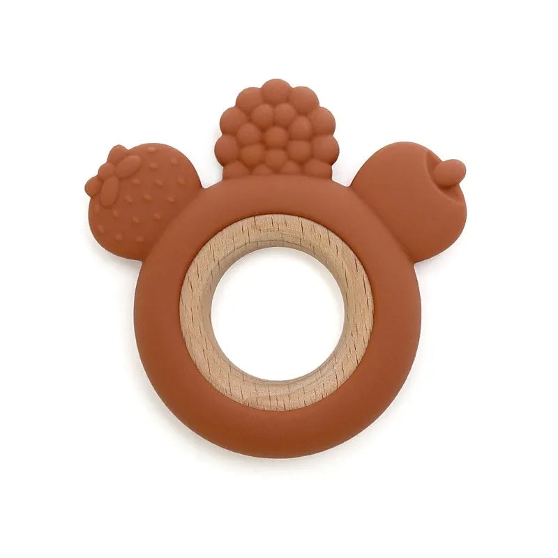 Hochet de dentition en silicone – jouet sensoriel pour bébé