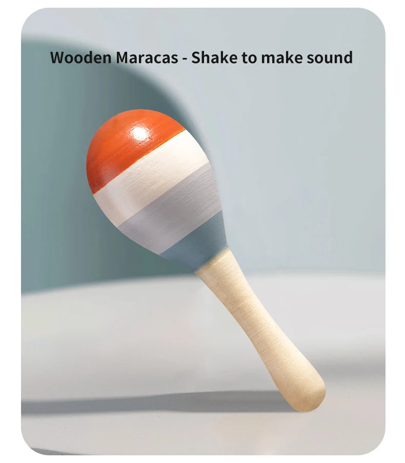 Jouet musical Montessori – Instruments en bois naturel