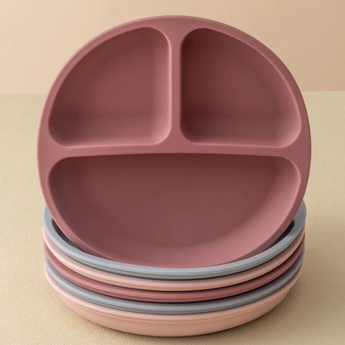 Assiette bébé en silicone avec ventouse – Sans BPA, apprentissage des repas