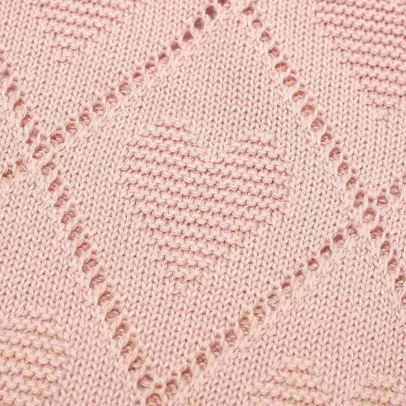 Couverture bébé douce en coton tricoté - (0-24 mois)