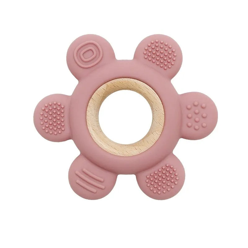 Hochet de dentition en silicone – jouet sensoriel pour bébé