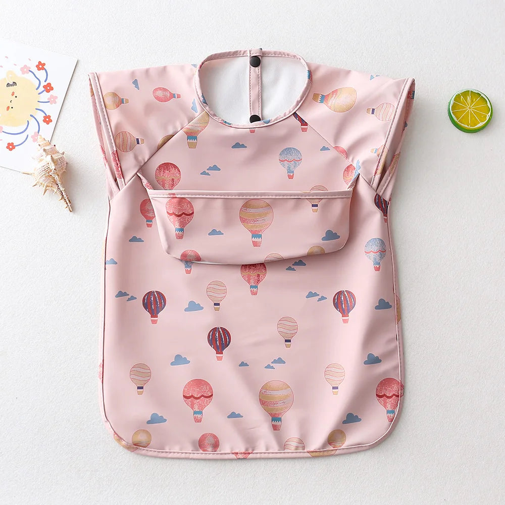 Bavoir bébé imperméable sans manches – Ultra doux, léger et facile à nettoyer
