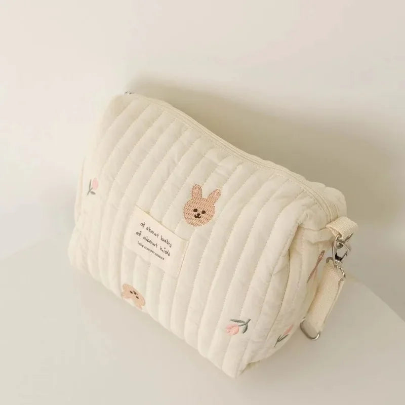 Organiseur portable pour couches – Sac de rangement matelassé pour poussette et sorties